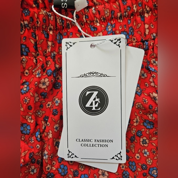 NWT - Bohemian Zesica Elastic Waist & Drawstring Floral Maxi Skirt - Size L - Picture 5 of 8